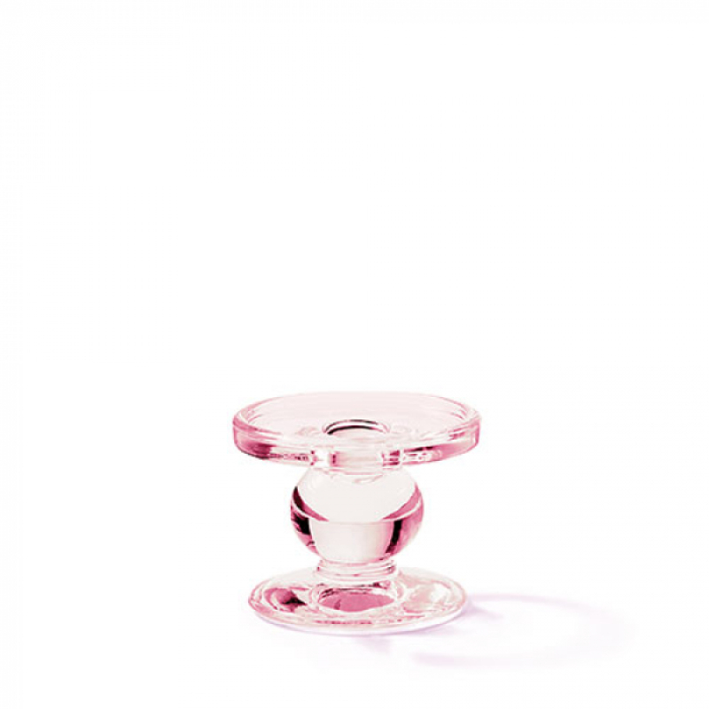 kandelaar van glas, roze
